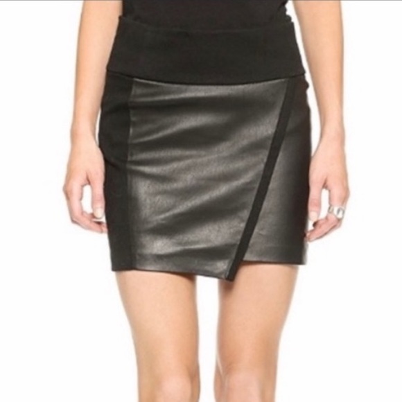 IRO Jalie panelled leather miniskirt black US6 - Picture 1 of 8